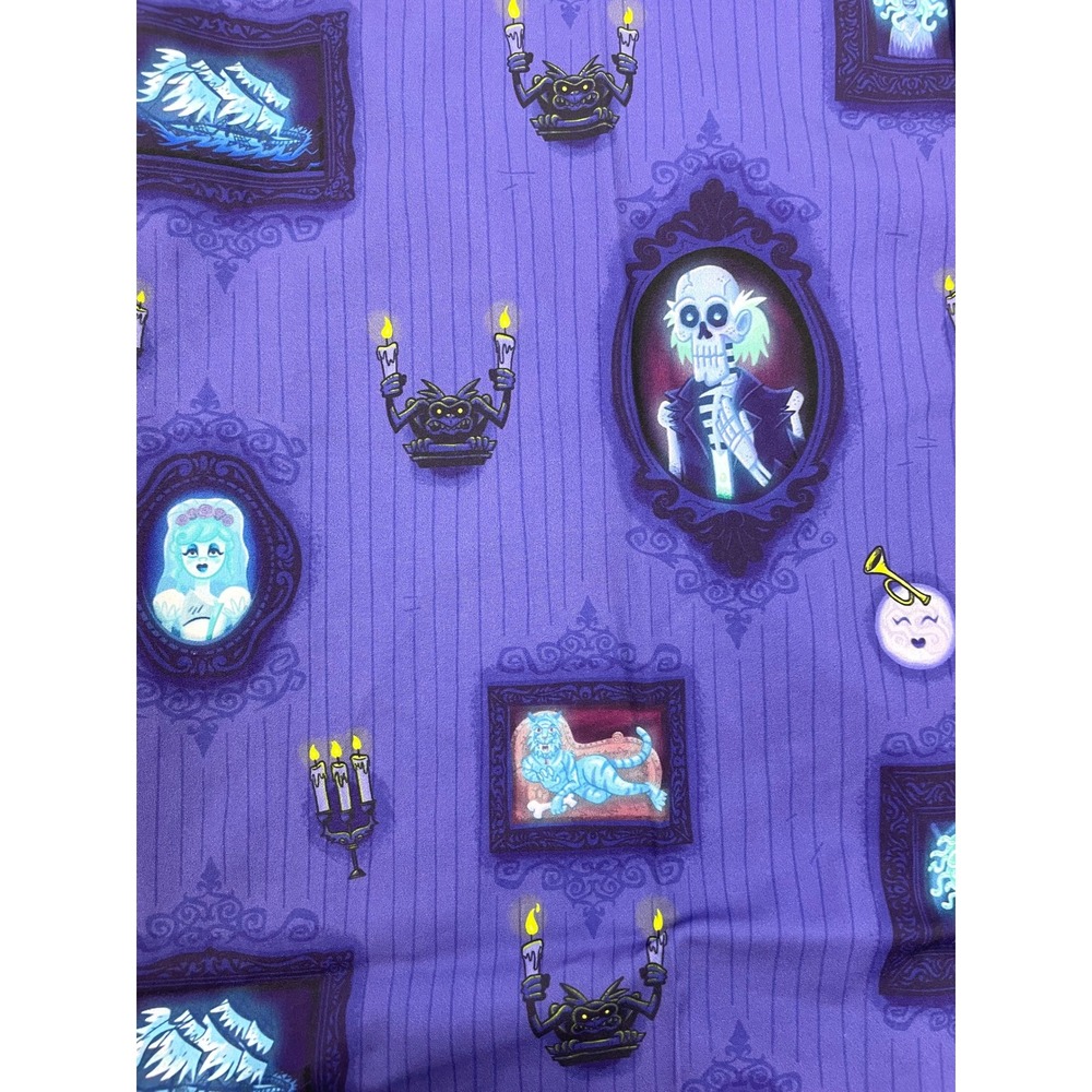 RSVLTS Disney Shirt Men 2XL Haunted Mansion Purple Ghostly Gallery Short Sleeves - Picture 3 of 5